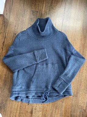 Sweaty Betty Blue Textured Knit Sweater